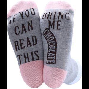Cotton Socks if you can read this bring me chocolate Funny